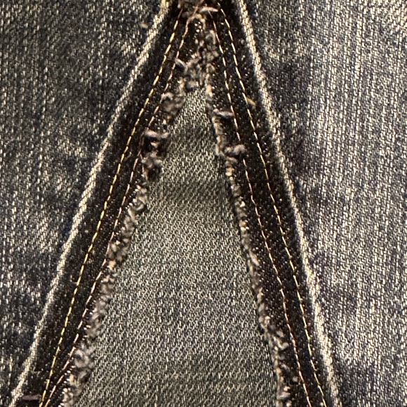 Levi’s slouch straight leg sz 7 jean deconstructed custom made maxi skirt denim - Picture 8 of 15